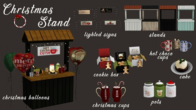 Sims 4 Christmas Stand (P) at Leo Sims
