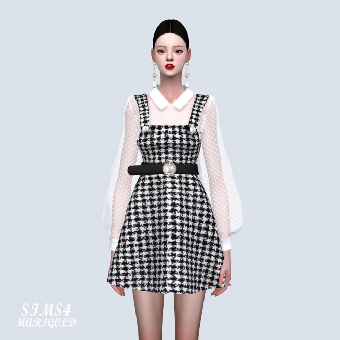 See-Through Blouse With Dress at Marigold » Sims 4 Updates