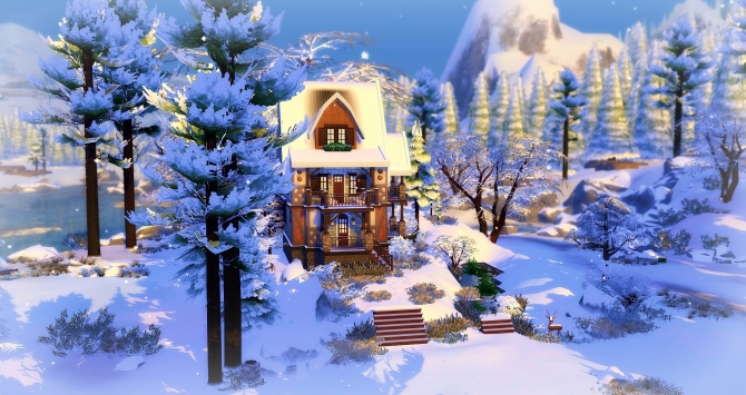 Mountain chalet by Angerouge at Studio Sims Creation » Sims 4 Updates