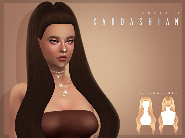 Sims 4 Kardashian Hairstyle at Enriques4
