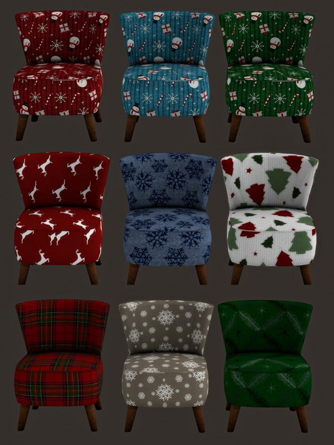 Sims 4 Christmas Chairs at Leo Sims