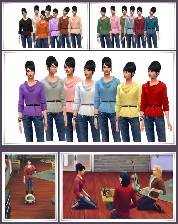 Sims 4 Roll Neck Sweater F at Birksches Sims Blog