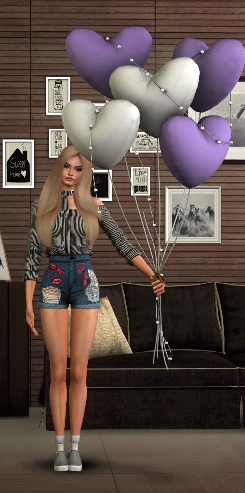 Sims 4 Pose Pack with Balloons at Astya96