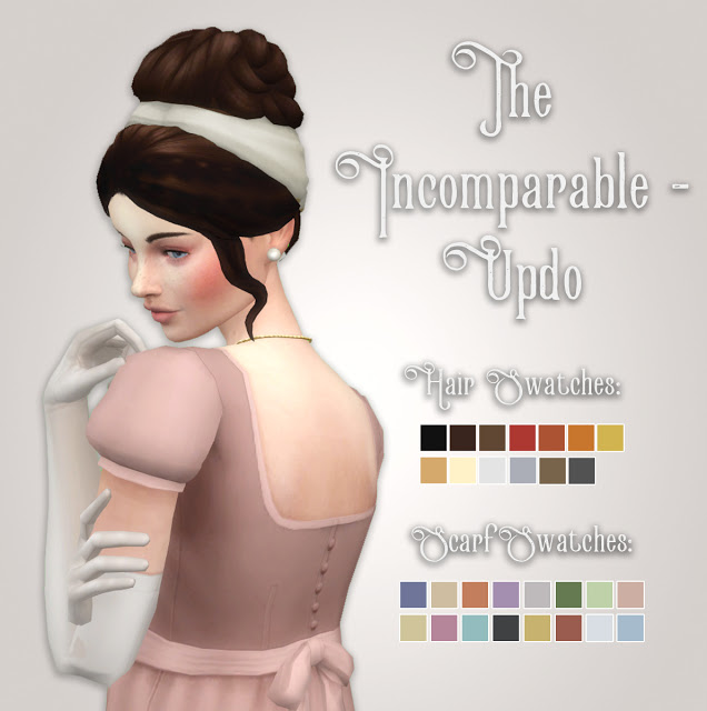 Sims 4 The Incomparable hairstyle Updo at Historical Sims Life
