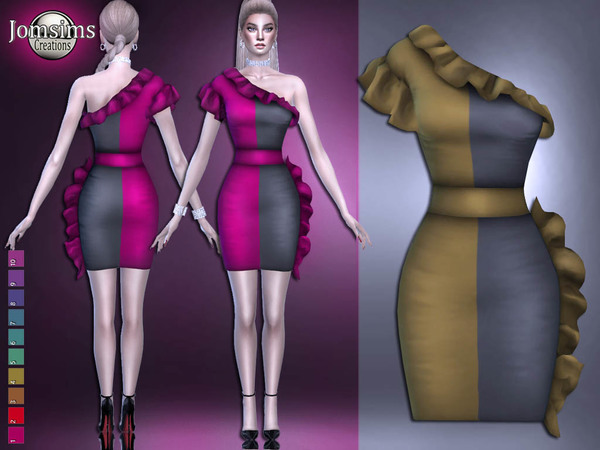 Sims 4 Rasaelty dress by jomsims at TSR