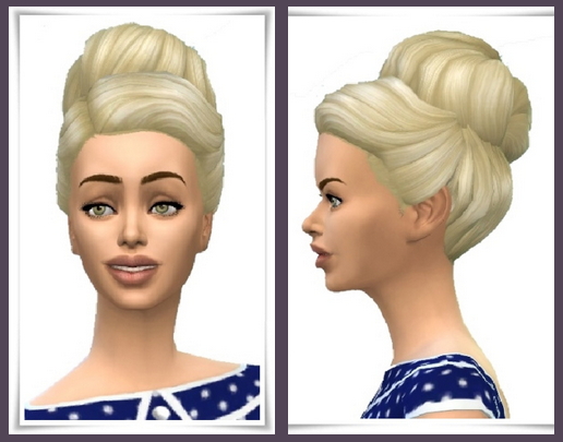 Sims 4 Come on Bun hair no Curl at Birksches Sims Blog
