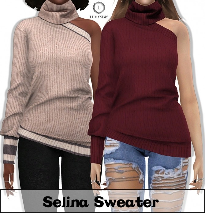 Sims 4 Selena Sweater at Lumy Sims