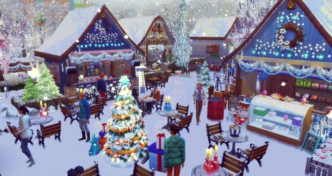 Sims 4 Windenburg Christmas Market by Angerouge at Studio Sims Creation