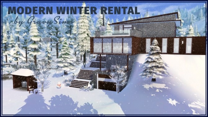 Sims 4 Modern Winter Rental at GravySims