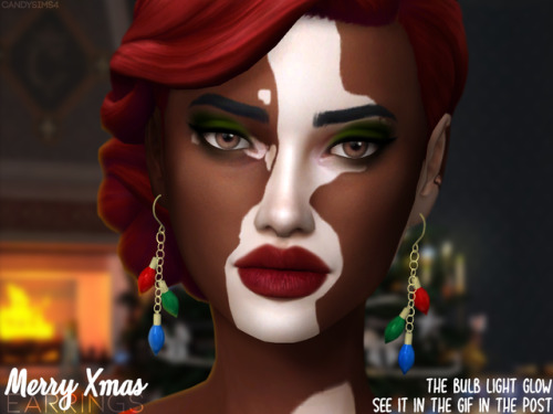 Sims 4 MERRY XMAS EARRINGS at Candy Sims 4