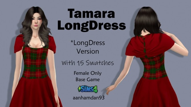 Sims 4 Tamara Long Dress at Aan Hamdan Simmer93