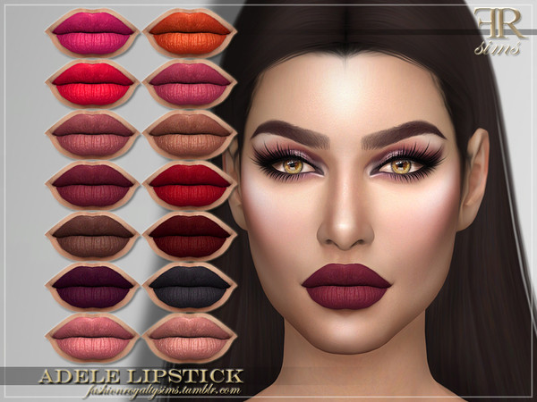 Sims 4 FRS Adele Lipstick by FashionRoyaltySims at TSR