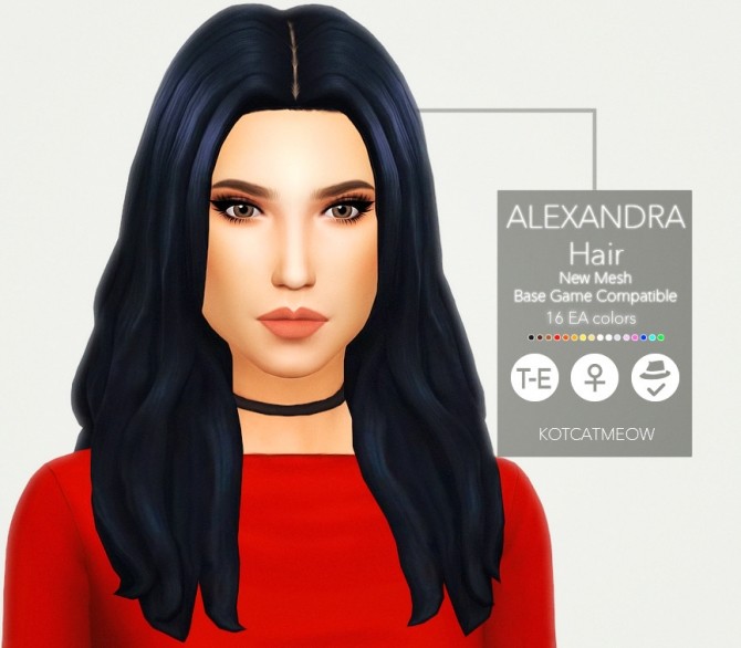 Sims 4 Alexandra hair at KotCatMeow