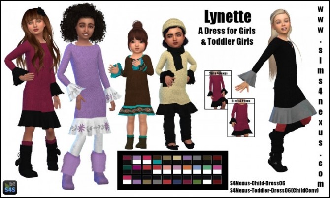 Sims 4 Lynette dress by SamanthaGump at Sims 4 Nexus