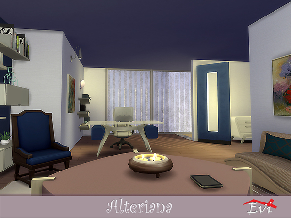 Sims 4 Alteriana two bedroom modern house by evi at TSR