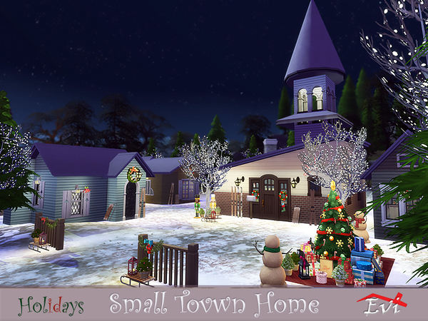 Sims 4 Small town Home by evi at TSR