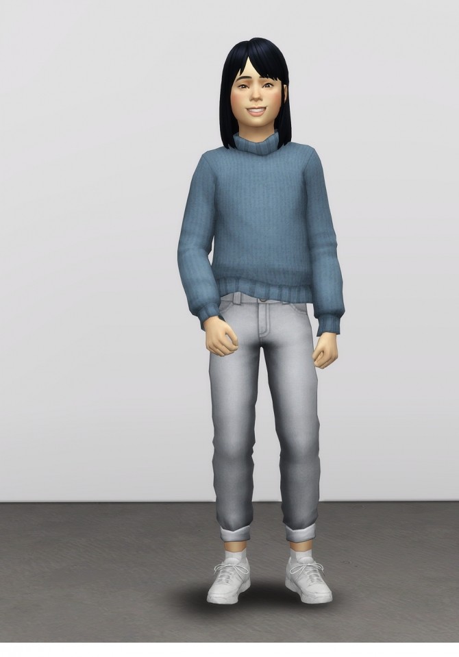 Sims 4 Knit Sweater for Kids at Rusty Nail