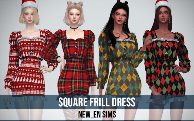 Sims 4 Frill Bustier With Skirt at NEWEN