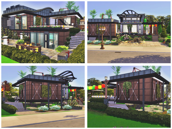 Sims 4 Eco modern house by Danuta720 at TSR