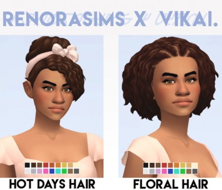 Hot Days Hair & Floral hairstyle at Vikai