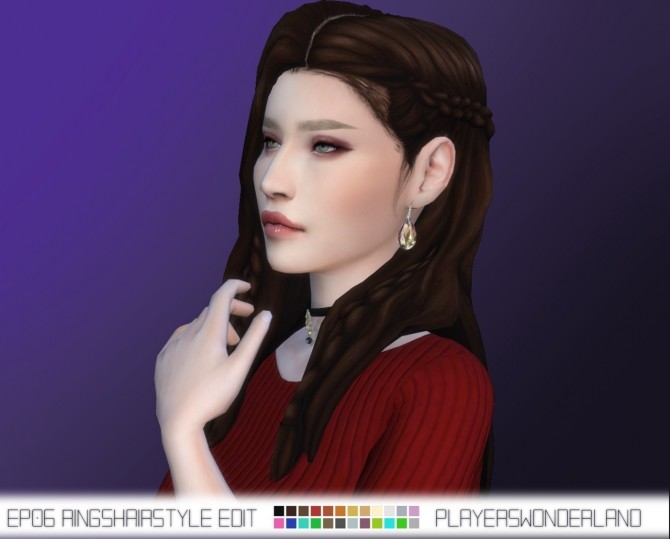 Sims 4 EP06 Rings hair edit at PW’s Creations