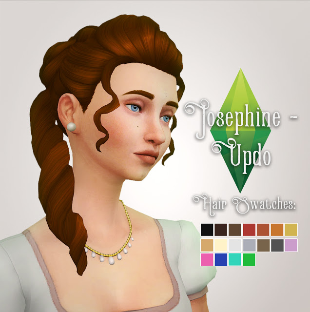 Sims 4 Josephine Hair Updo at Historical Sims Life