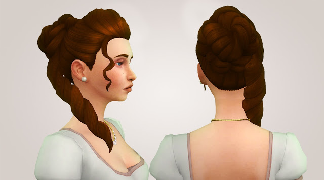 Sims 4 Josephine Hair Updo at Historical Sims Life