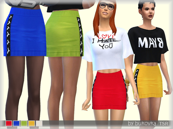 Sims 4 Skirt TYA by bukovka at TSR