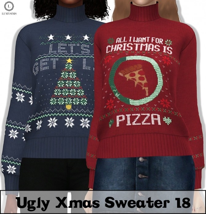 Sims 4 Ugly Xmas Sweater 18 at Lumy Sims