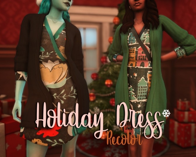 Sims 4 Sweater Dress Recolor at Miss Ruby Bird