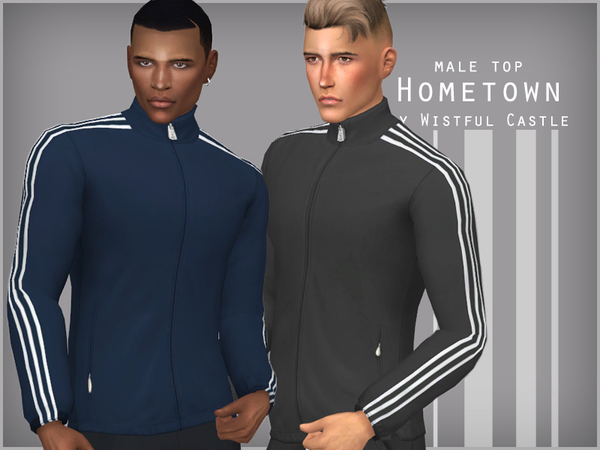 Sims 4 Hometown male top by WistfulCastle at TSR