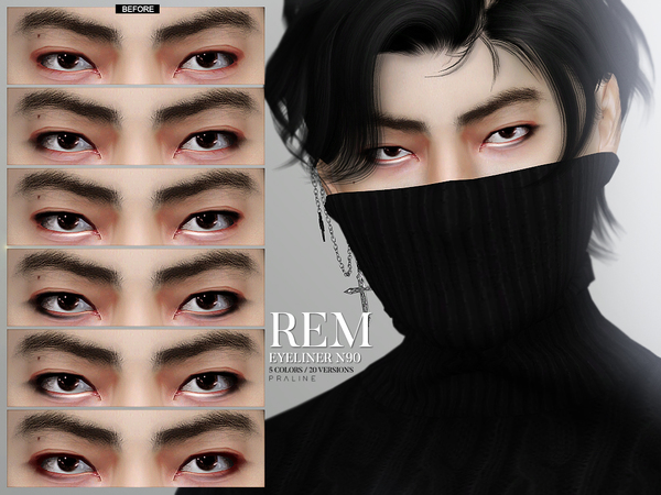 Sims 4 Rem Eyeliner N90 by Pralinesims at TSR
