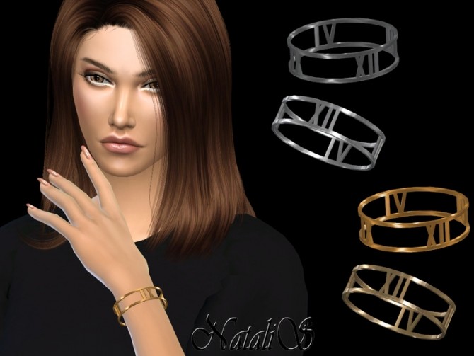 Sims 4 Roman numeral bracelet by NataliS at TSR