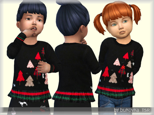 Sims 4 Christmas tree Sweater by bukovka at TSR
