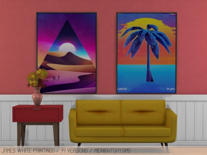 Sims 4 James White paintings at Midnightskysims