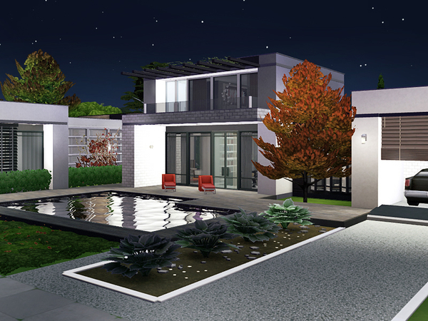 Sims 4 Morgan contemporary house by Rirann at TSR