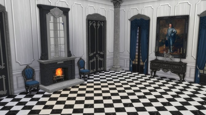 Sims 4 Dark Lux Fireplace   Tall Version by TheJim07 at Mod The Sims