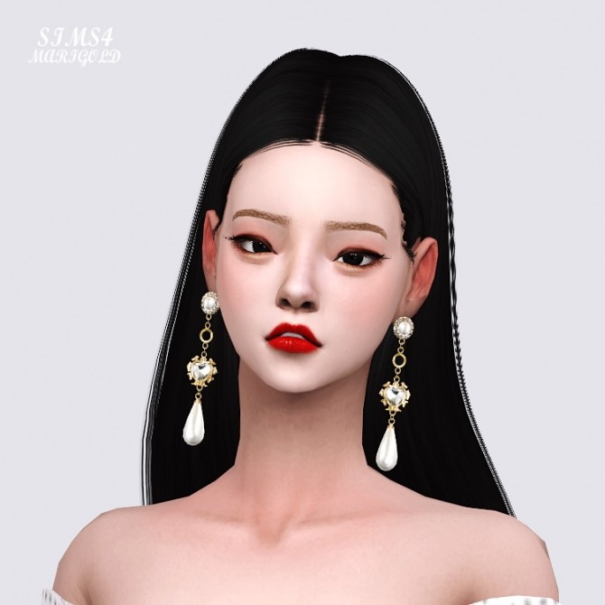 Sims 4 Big Pearl Earrings at Marigold