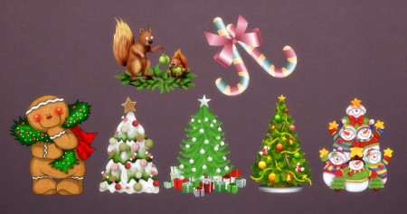Christmas Window decals by Meryane at Beauty Sims
