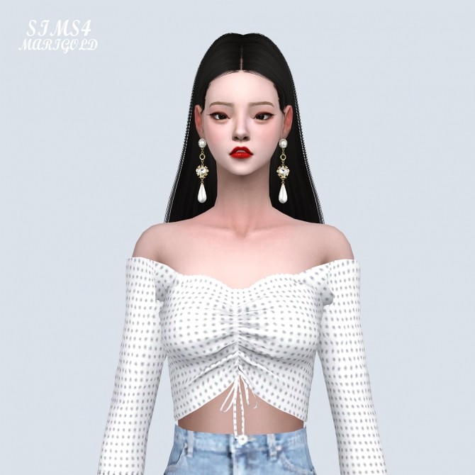 Sims 4 Big Pearl Earrings at Marigold
