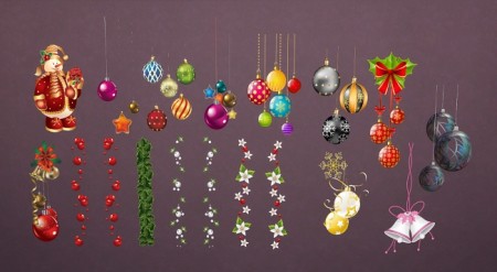 Christmas window decals set 3 by Meryane at Beauty Sims
