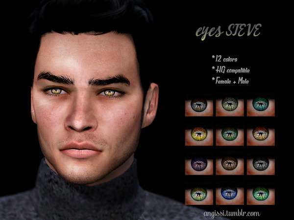 Sims 4 STEVE eyes by ANGISSI at TSR