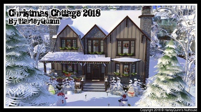 Sims 4 Christmas Cottage 2018 at Harley Quinn’s Nuthouse