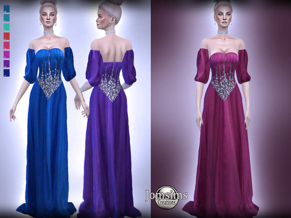 Sims 4 Stellinie dress by jomsims at TSR