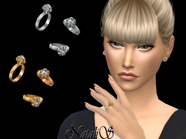 Sims 4 6 Prong diamond ring by NataliS at TSR