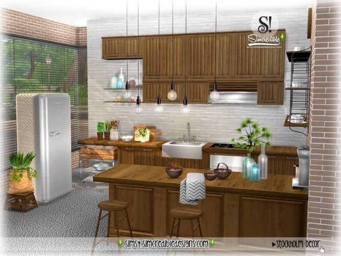 Sims 4 Stockholm kitchen Decor/Extras at SIMcredible! Designs 4