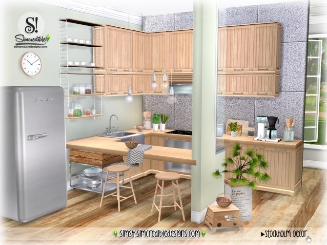 Sims 4 Stockholm kitchen Decor/Extras at SIMcredible! Designs 4