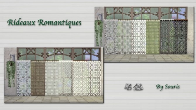 Sims 4 ROMANTIC curtains by Souris at Khany Sims