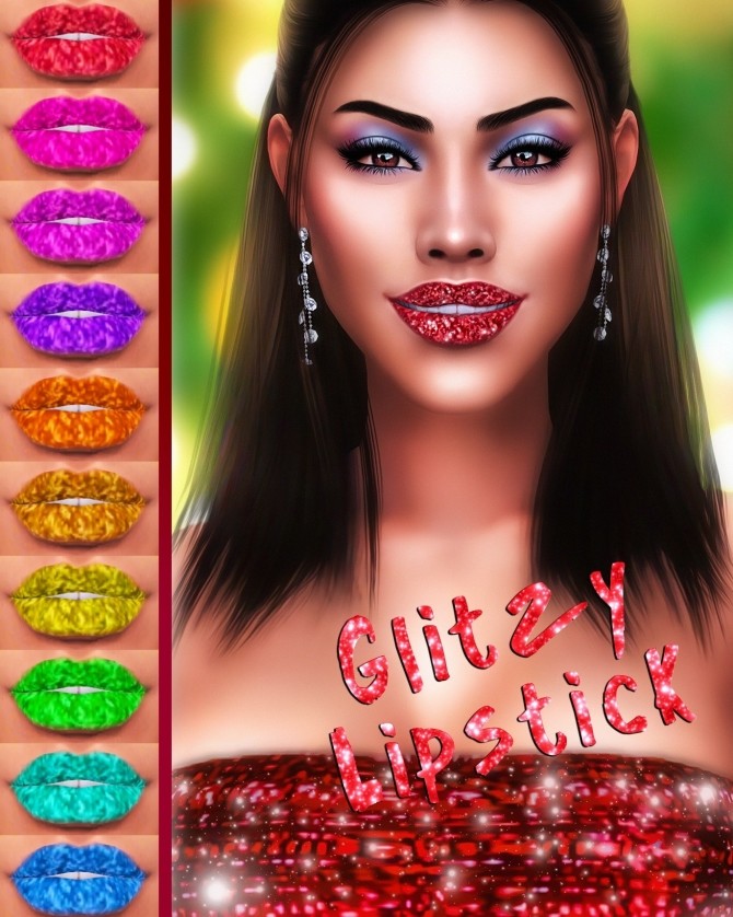Sims 4 Glitzy Lipstick at Katverse