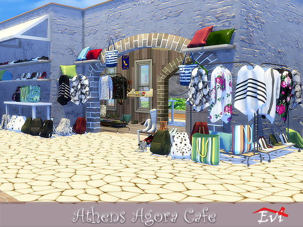 Sims 4 Athens Agora Cafe by evi at TSR